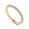 Eternity Band Wedding Ring in 14k Rose Gold with Round Natural Diamond at Gabriel & Co.
