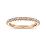 Eternity Band Wedding Ring in 14k Rose Gold with Round Natural Diamond at Gabriel & Co.