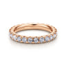 Eternity Band Wedding Ring in 14k Rose Gold with Round Natural Diamond at Gabriel & Co.