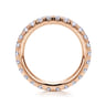 Eternity Band Wedding Ring in 14k Rose Gold with Round Natural Diamond at Gabriel & Co.