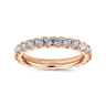 Eternity Band Wedding Ring in 14k Rose Gold with Round Natural Diamond at Gabriel & Co.