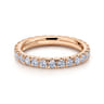 Eternity Band Wedding Ring in 14k Rose Gold with Round Natural Diamond at Gabriel & Co.