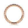Eternity Band Wedding Ring in 14k Rose Gold with Round Natural Diamond at Gabriel & Co.