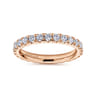 Eternity Band Wedding Ring in 14k Rose Gold with Round Natural Diamond at Gabriel & Co.