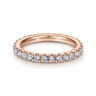 Eternity Band Wedding Ring in 14k Rose Gold with Round Natural Diamond at Gabriel & Co.