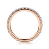 Eternity Band Wedding Ring in 14k Rose Gold with Round Natural Diamond at Gabriel & Co.