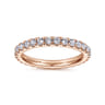Eternity Band Wedding Ring in 14k Rose Gold with Round Natural Diamond at Gabriel & Co.