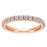 Eternity Band Wedding Ring in 14k Rose Gold with Round Natural Diamond at Gabriel & Co.