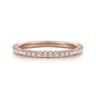 Eternity Band Wedding Ring in 14k Rose Gold with Round Natural Diamond at Gabriel & Co.