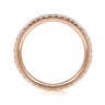 Eternity Band Wedding Ring in 14k Rose Gold with Round Natural Diamond at Gabriel & Co.