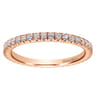 Eternity Band Wedding Ring in 14k Rose Gold with Round Natural Diamond at Gabriel & Co.