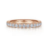 Eternity Band Wedding Ring in 14k Rose Gold with Round Natural Diamond at Gabriel & Co.