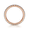 Eternity Band Wedding Ring in 14k Rose Gold with Round Natural Diamond at Gabriel & Co.