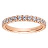 Eternity Band Wedding Ring in 14k Rose Gold with Round Natural Diamond at Gabriel & Co.
