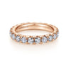 Eternity Band Wedding Ring in 14k Rose Gold with Round Natural Diamond at Gabriel & Co.