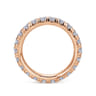 Eternity Band Wedding Ring in 14k Rose Gold with Round Natural Diamond at Gabriel & Co.