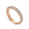 Eternity Band Wedding Ring in 14k Rose Gold with Round Natural Diamond at Gabriel & Co.