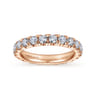Eternity Band Wedding Ring in 14k Rose Gold with Round Natural Diamond at Gabriel & Co.