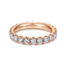 Eternity Band Wedding Ring in 14k Rose Gold with Round Natural Diamond at Gabriel & Co.