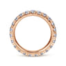 Eternity Band Wedding Ring in 14k Rose Gold with Round Natural Diamond at Gabriel & Co.