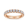 Eternity Band Wedding Ring in 14k Rose Gold with Round Natural Diamond at Gabriel & Co.