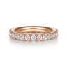 Eternity Band Wedding Ring in 14k Rose Gold with Round Natural Diamond at Gabriel & Co.
