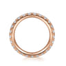 Eternity Band Wedding Ring in 14k Rose Gold with Round Natural Diamond at Gabriel & Co.