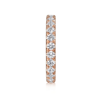 Avignon - 14K Rose Gold French Pave Set Diamond Eternity Band