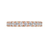 Eternity Band Wedding Ring in 14k Rose Gold with Round Natural Diamond at Gabriel & Co.