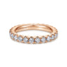 Eternity Band Wedding Ring in 14k Rose Gold with Round Natural Diamond at Gabriel & Co.