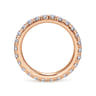 Eternity Band Wedding Ring in 14k Rose Gold with Round Natural Diamond at Gabriel & Co.