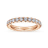 Eternity Band Wedding Ring in 14k Rose Gold with Round Natural Diamond at Gabriel & Co.