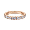 Eternity Band Wedding Ring in 14k Rose Gold with Round Natural Diamond at Gabriel & Co.