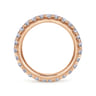 Eternity Band Wedding Ring in 14k Rose Gold with Round Natural Diamond at Gabriel & Co.
