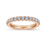 Eternity Band Wedding Ring in 14k Rose Gold with Round Natural Diamond at Gabriel & Co.