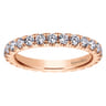 Eternity Band Wedding Ring in 14k Rose Gold with Round Natural Diamond at Gabriel & Co.