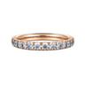 Eternity Band Wedding Ring in 14k Rose Gold with Round Natural Diamond at Gabriel & Co.