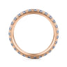 Eternity Band Wedding Ring in 14k Rose Gold with Round Natural Diamond at Gabriel & Co.