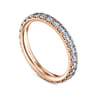 Eternity Band Wedding Ring in 14k Rose Gold with Round Natural Diamond at Gabriel & Co.