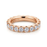 Eternity Band Wedding Ring in 14k Rose Gold with Round Natural Diamond at Gabriel & Co.