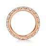 Eternity Band Wedding Ring in 14k Rose Gold with Round Natural Diamond at Gabriel & Co.