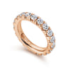 Eternity Band Wedding Ring in 14k Rose Gold with Round Natural Diamond at Gabriel & Co.