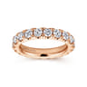 Eternity Band Wedding Ring in 14k Rose Gold with Round Natural Diamond at Gabriel & Co.