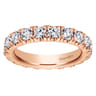Eternity Band Wedding Ring in 14k Rose Gold with Round Natural Diamond at Gabriel & Co.