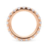 Eternity Band Wedding Ring in 14k Rose Gold with Round Natural Diamond at Gabriel & Co.