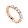 Eternity Band Wedding Ring in 14k Rose Gold with Round Natural Diamond at Gabriel & Co.