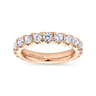 Eternity Band Wedding Ring in 14k Rose Gold with Round Natural Diamond at Gabriel & Co.
