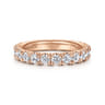 Eternity Band Wedding Ring in 14k Rose Gold with Round Natural Diamond at Gabriel & Co.