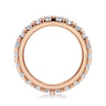 Eternity Band Wedding Ring in 14k Rose Gold with Round Natural Diamond at Gabriel & Co.