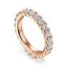 Eternity Band Wedding Ring in 14k Rose Gold with Round Natural Diamond at Gabriel & Co.